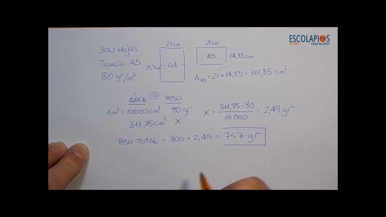 ¿Cómo se calcula el gramaje?