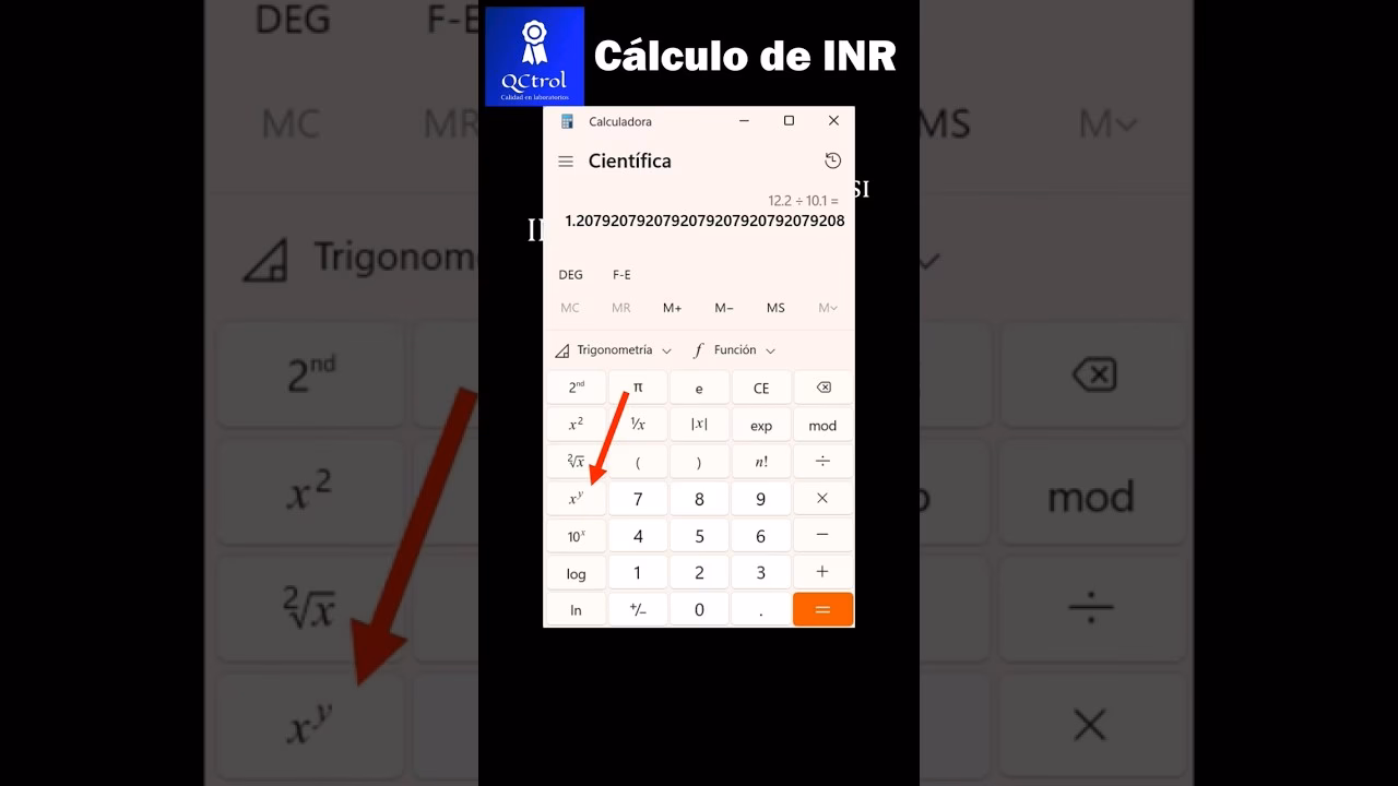 ¿Cómo sacar el INR formula?