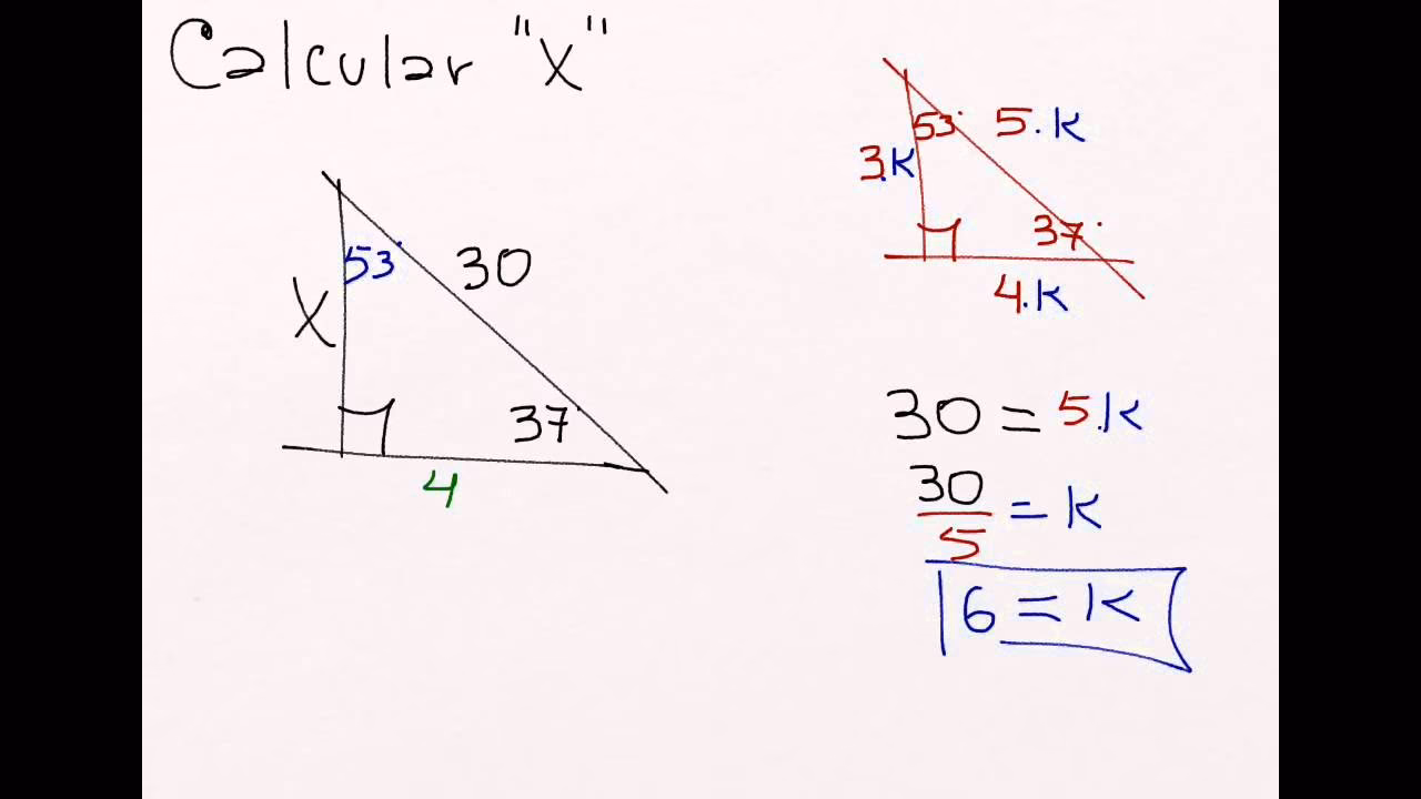 ¿Cómo se calcula el lado de un triángulo rectángulo?