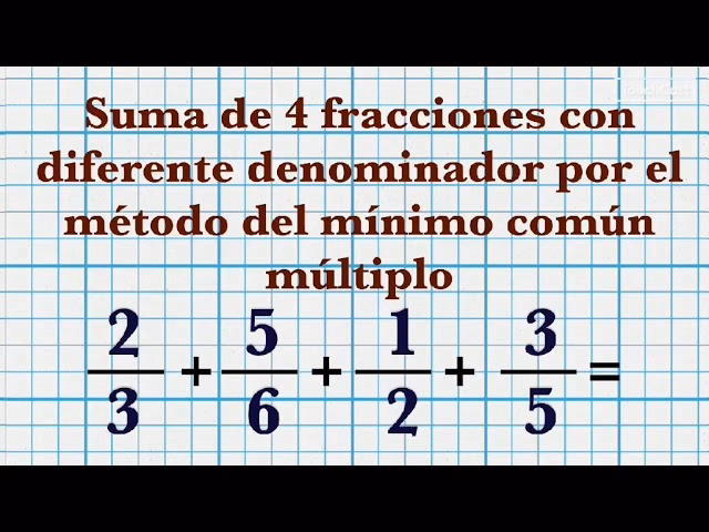 ¿Cómo sacar el mcm de varias fracciones?