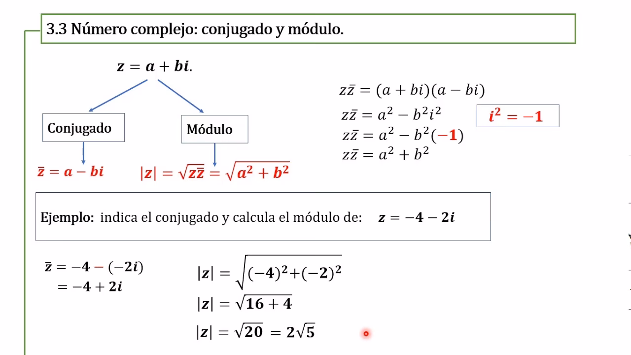 ¿Cuál es la fórmula del módulo?