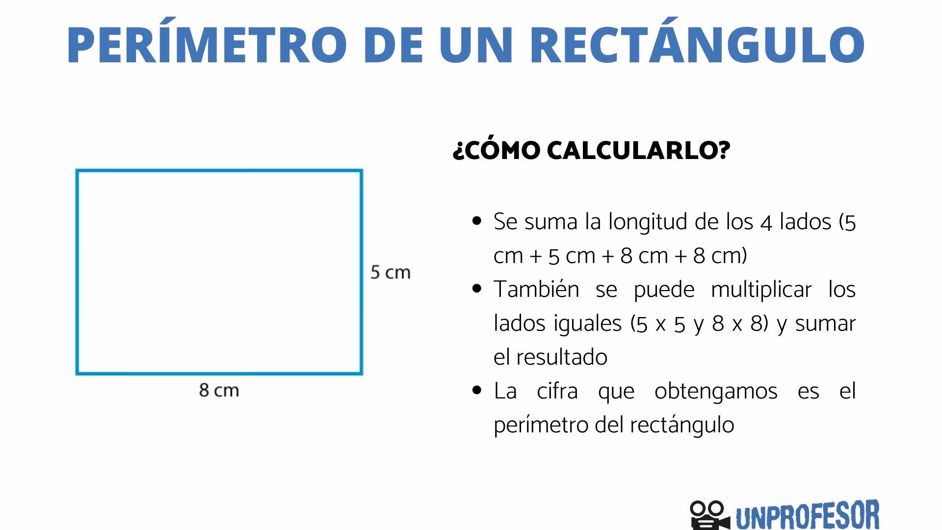 ¿Cómo se calcula el perímetro de un rectángulo para niños?
