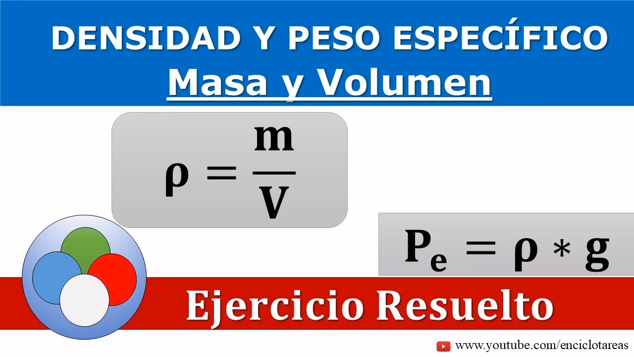 ¿Cómo encontrar el peso a partir del volumen?