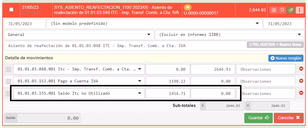 ¿Cuál es el porcentaje del impuesto interno al combustible?