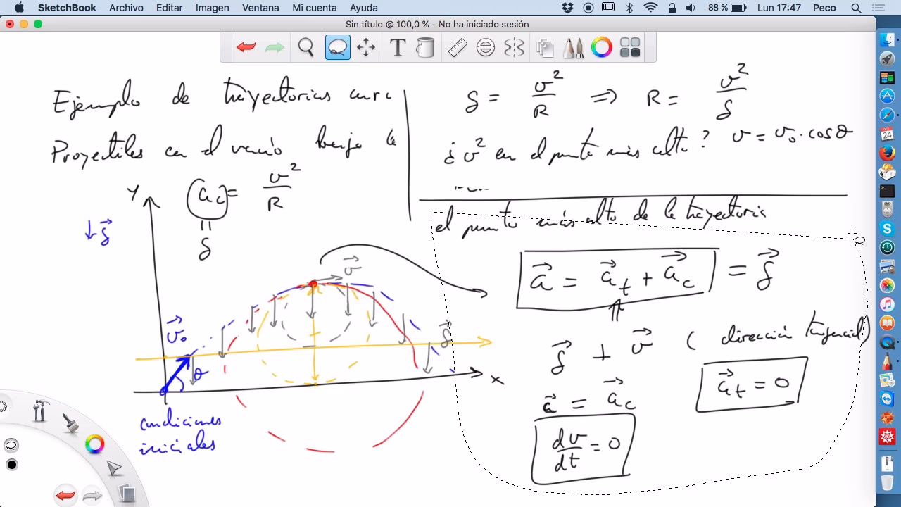 ¿Cómo se calcula el radio de curvatura?