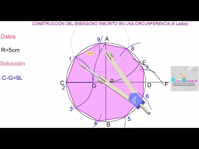 ¿Cómo sacar el área de un eneágono regular?