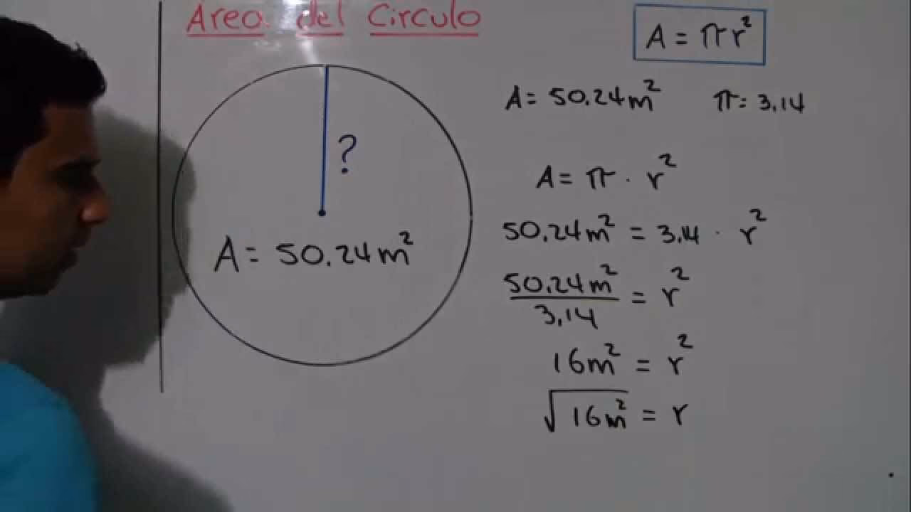 ¿Cómo calcular el diámetro de un círculo a partir de su área?