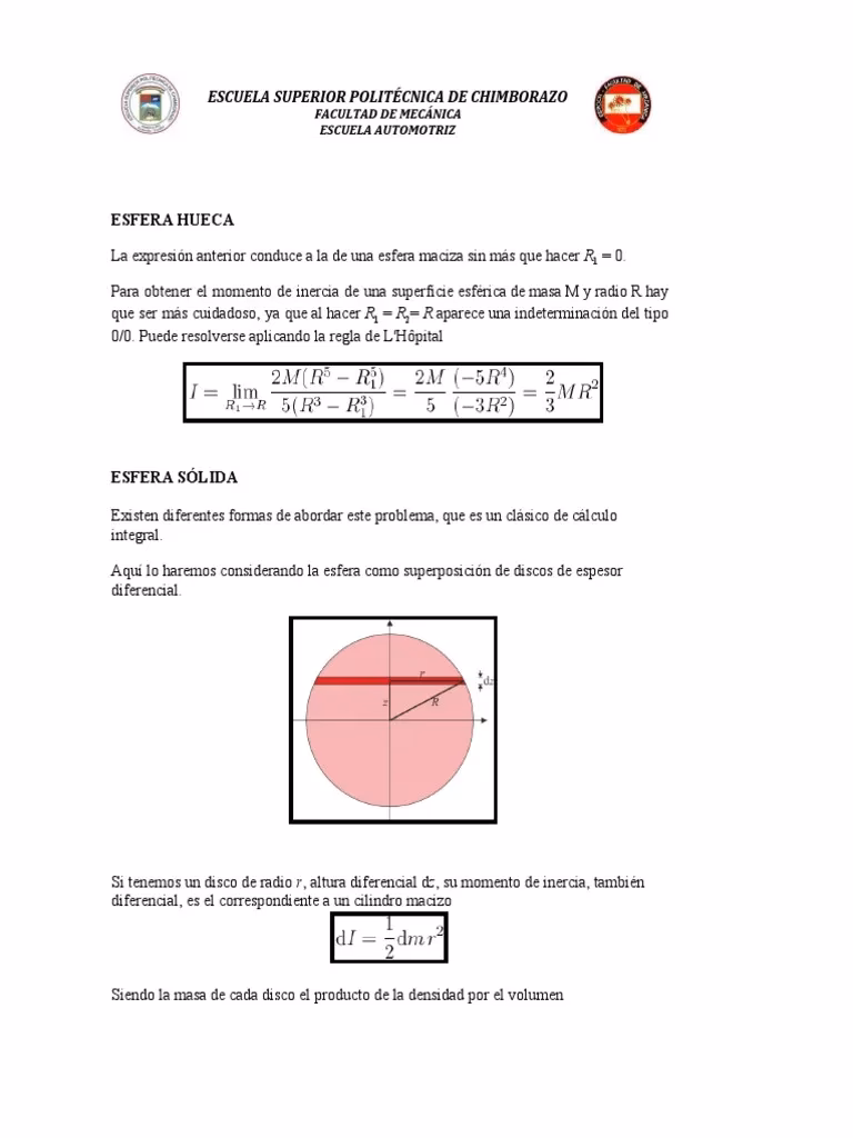 ¿Cómo calcular el radio interno de una esfera?