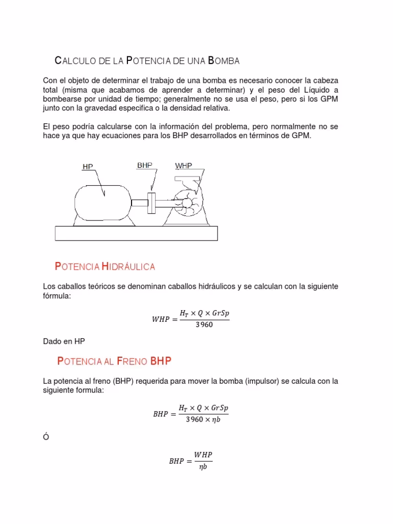 ¿Cuántos litros por hora tira una bomba de 1 HP?