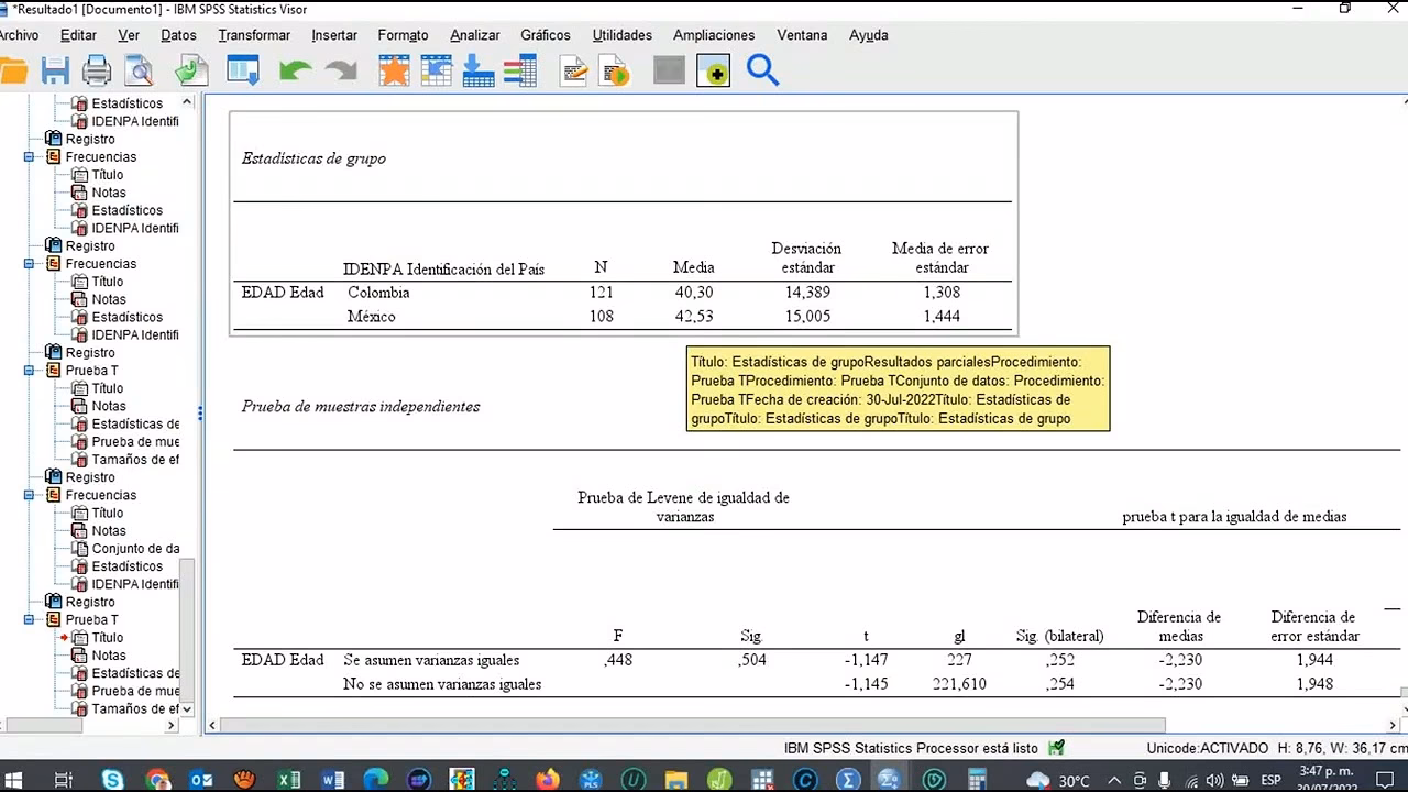 ¿Cómo obtener el tamaño del efecto en SPSS?