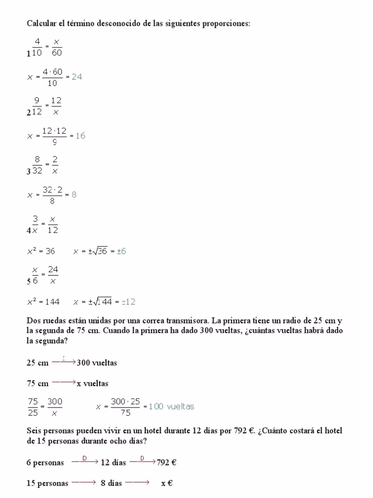 ¿Cómo se halla el valor desconocido de una proporción?