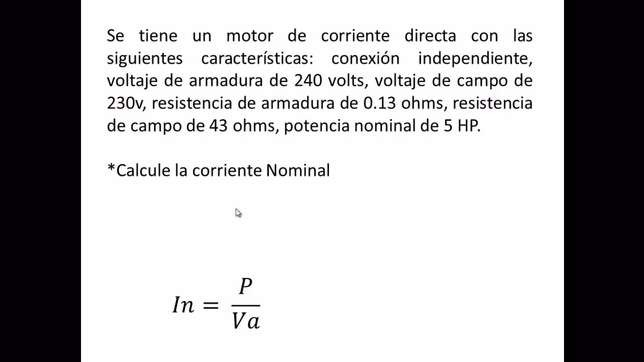 ¿Cómo sacar intensidad nominal?