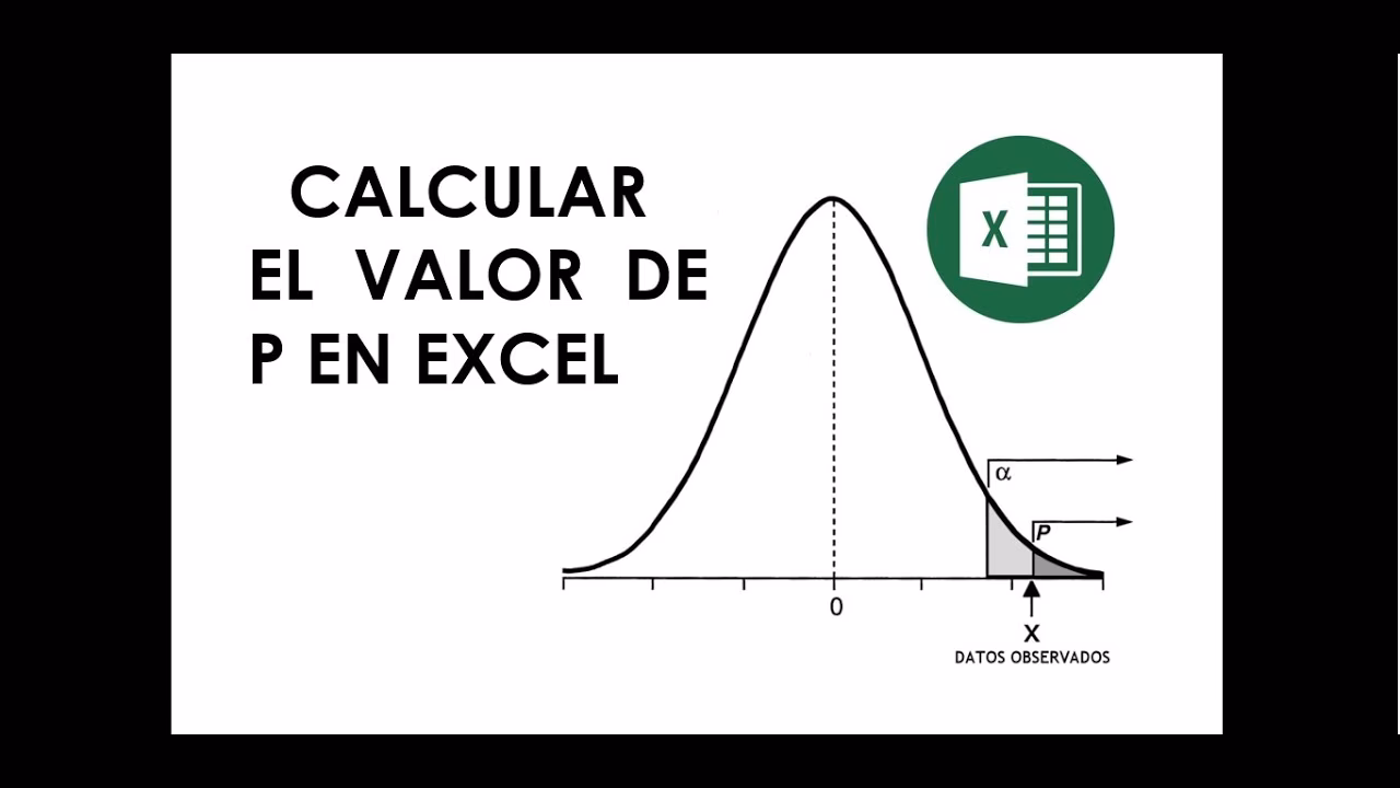 ¿Cómo calcular el valor p en la fórmula de Excel?