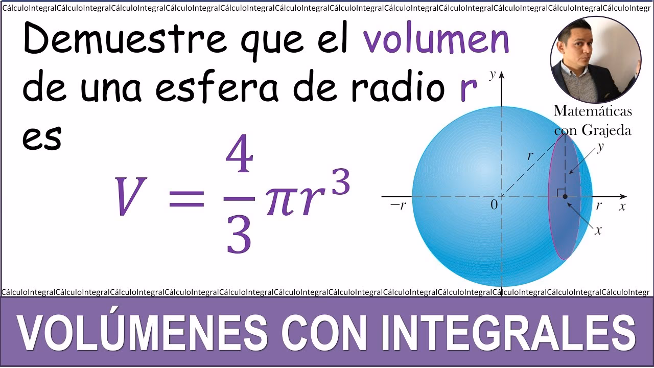 ¿Qué integración se utiliza para encontrar el volumen?