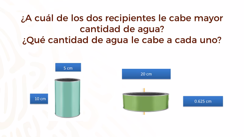 ¿Cuál es el volumen de un cilindro de 5 cm de radio y 12 cm de altura?