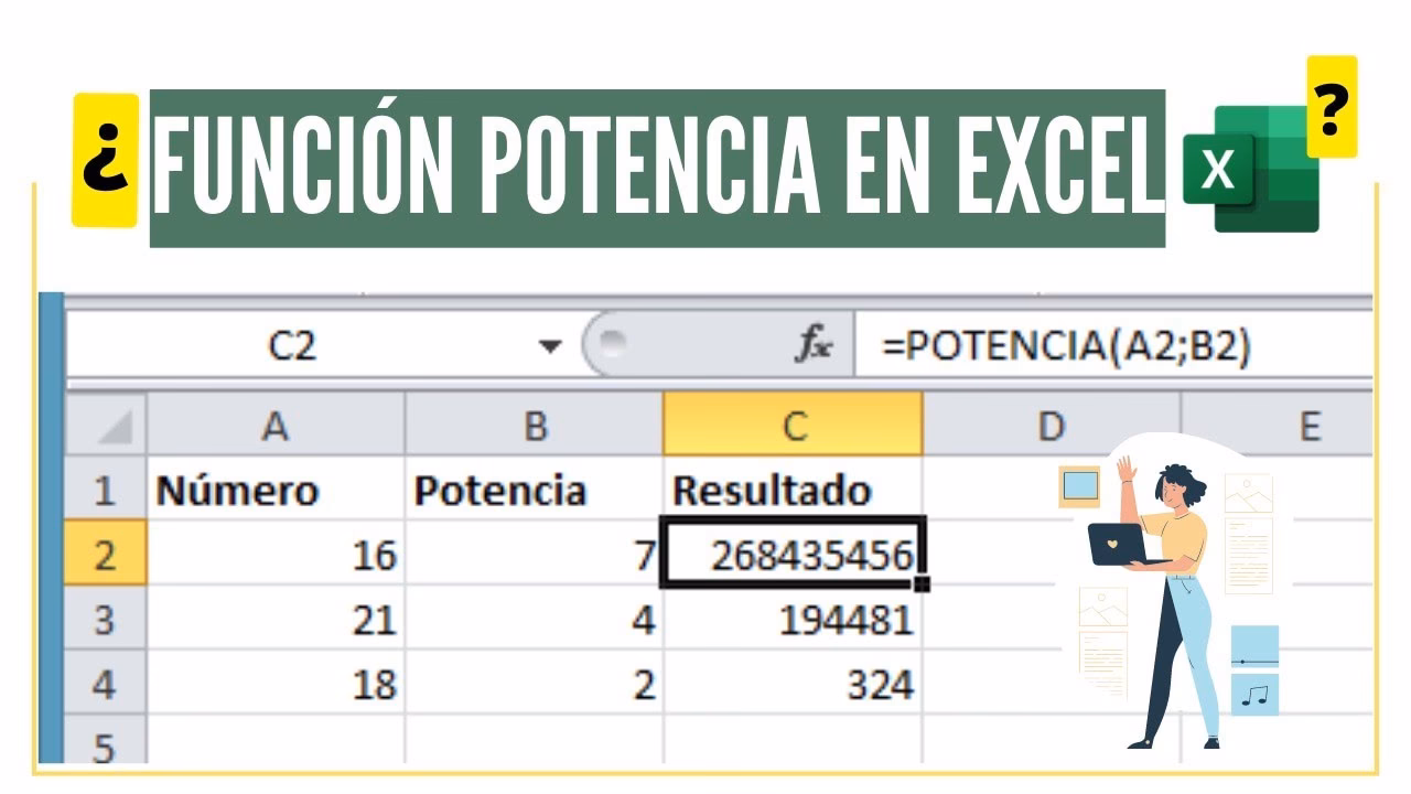 ¿Cómo se calcula la función exponencial en Excel?
