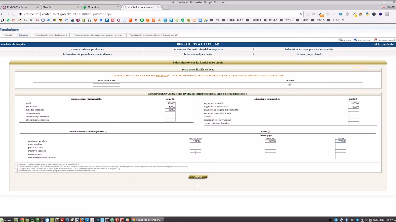 ¿Cómo se calcula el pago de un finiquito en Chile?