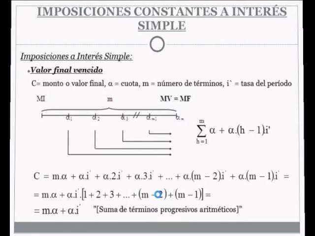 ¿Qué son las imposiciones vencidas y adelantadas?