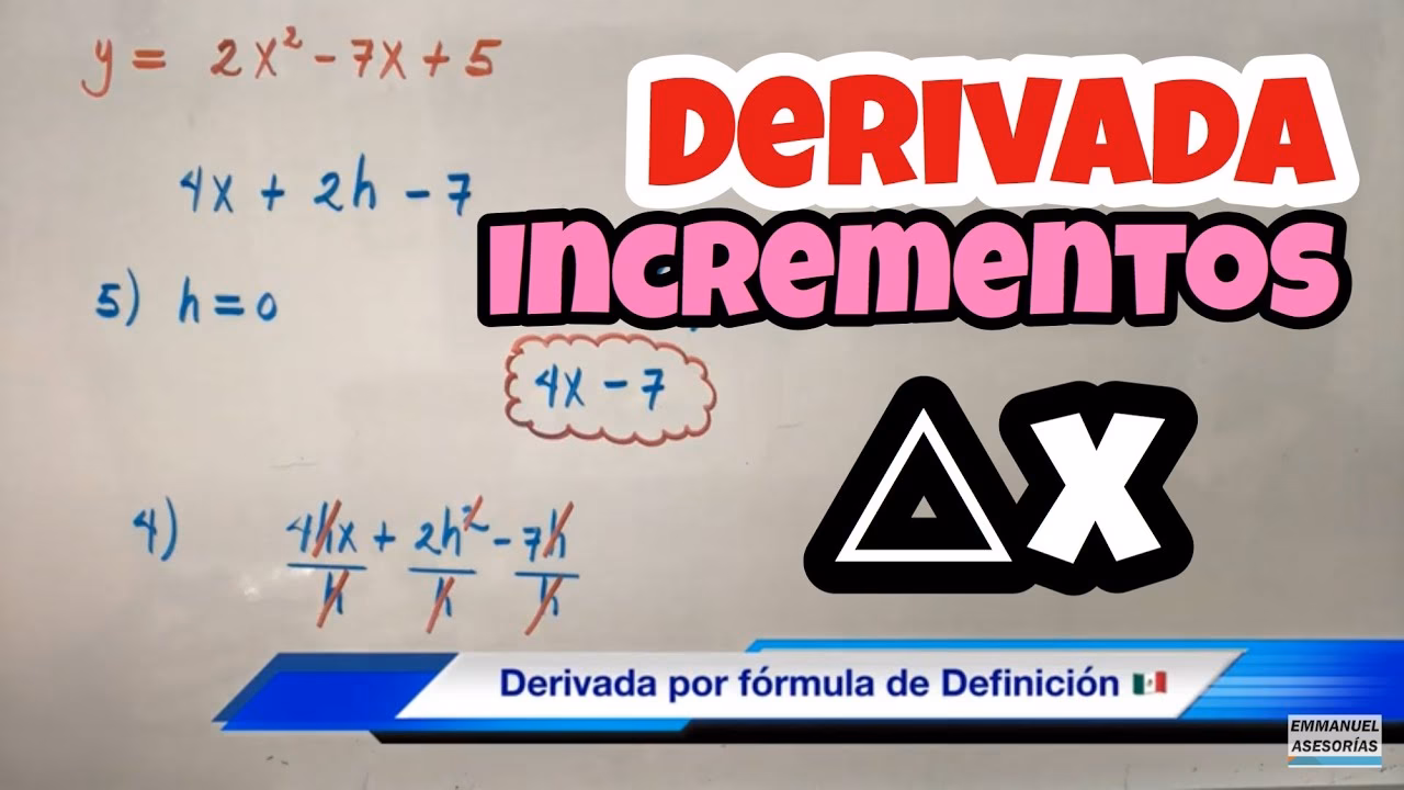 ¿Cómo se calcula el incremento de una derivada?