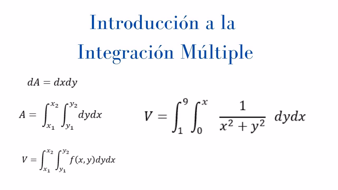 ¿Qué es el método de la integral múltiple?