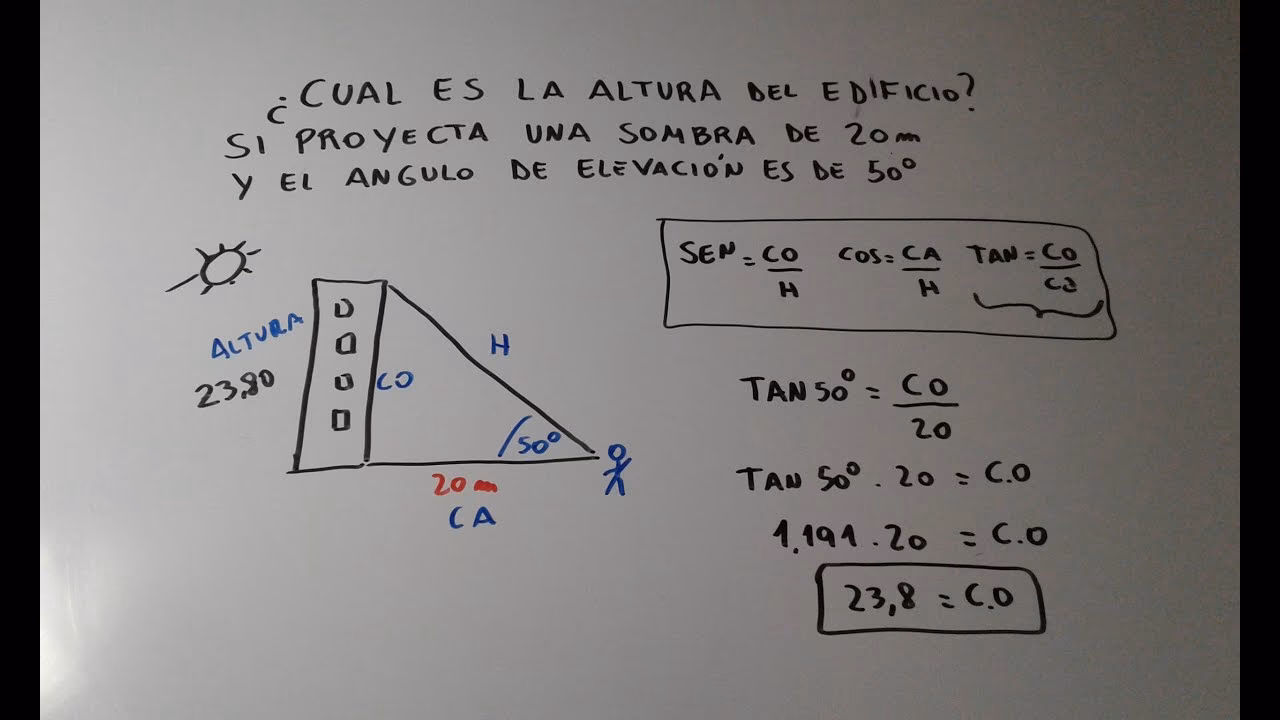 ¿Cómo se calcula la altura de un edificio?