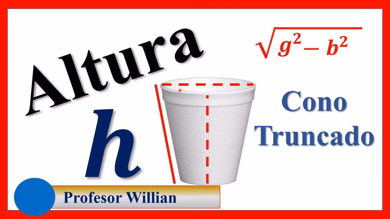 ¿Cuál es la fórmula para saber la altura del cono?
