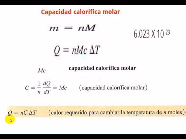 ¿Cómo encontrar las capacidades caloríficas molares?