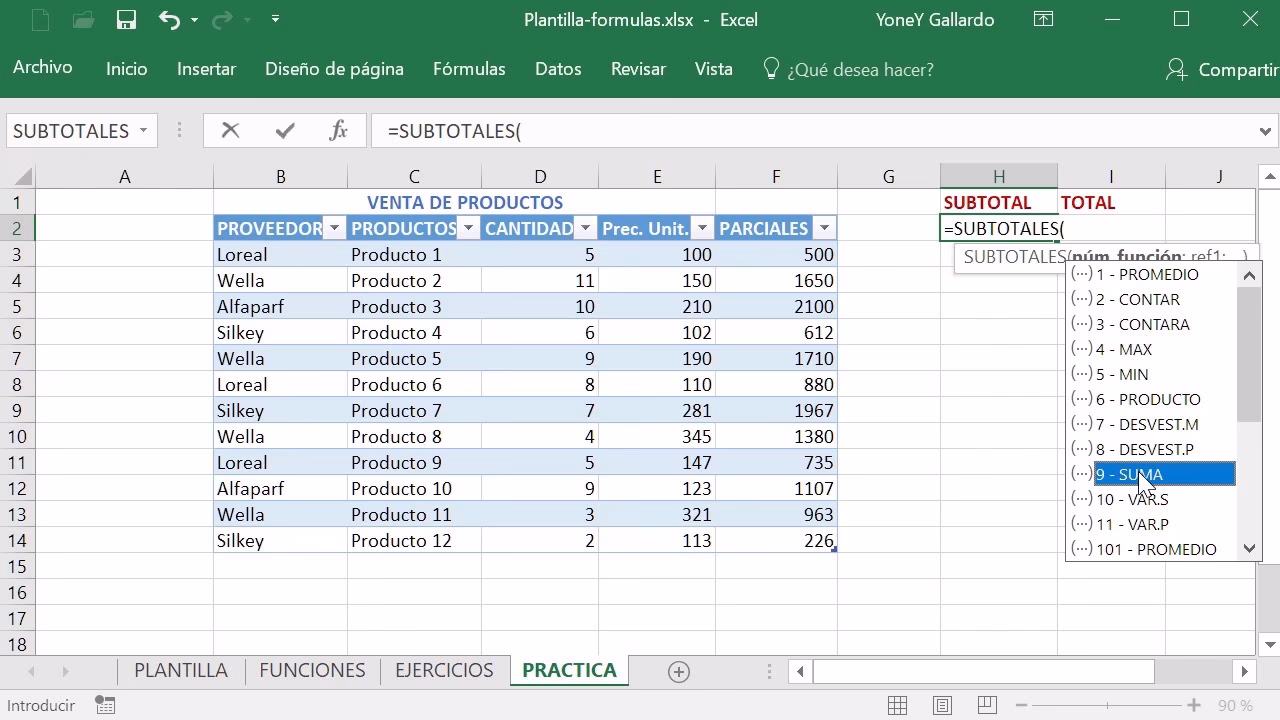¿Cuál es la fórmula para contar en Excel?