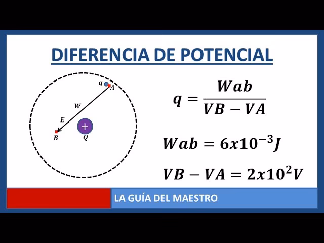 ¿Cómo se calcula la diferencia de potencial eléctrico?