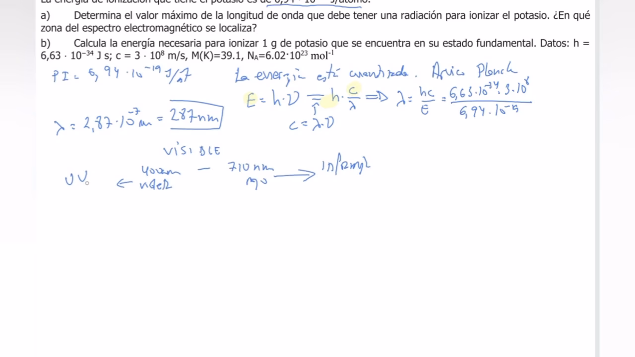¿Cómo calcular la primera y segunda energía de ionización?