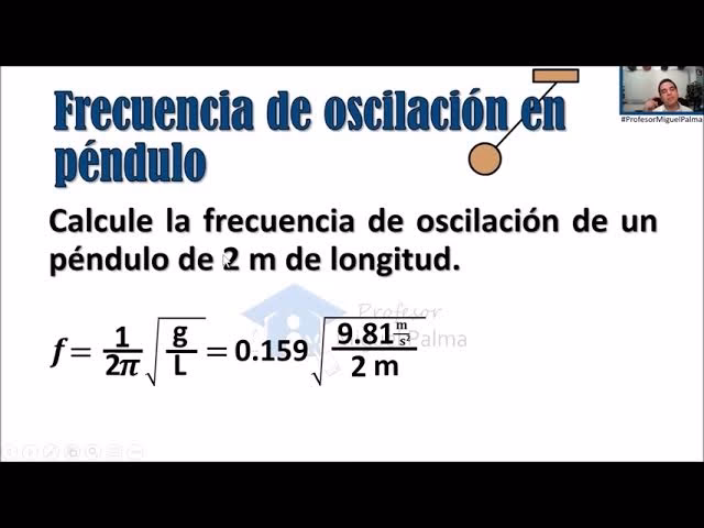 ¿Cuál es la fórmula para la onda del péndulo?