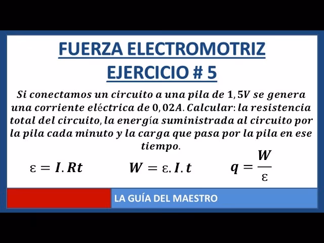 ¿Cómo se calcula la fuerza electromotriz?