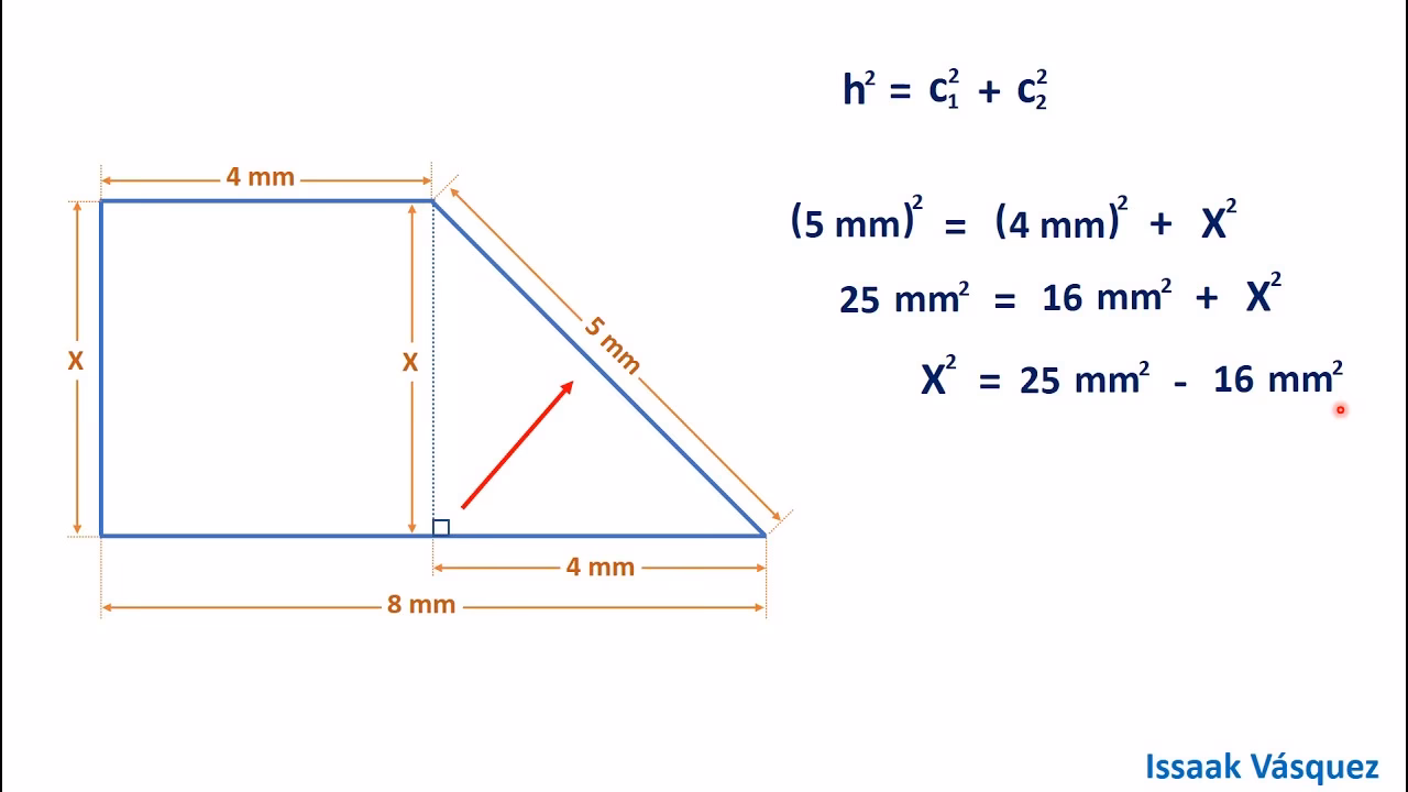 ¿Cuál es la hipotenusa de un trapecio?