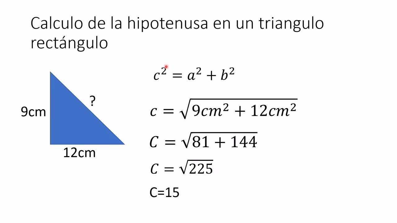 ¿Cómo sacar la hipotenusa de un triángulo irregular?