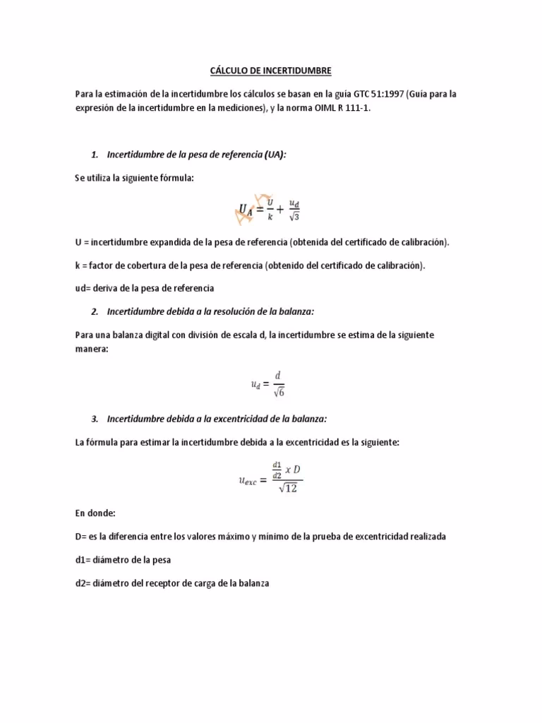 ¿Cómo medir la incertidumbre de una balanza?