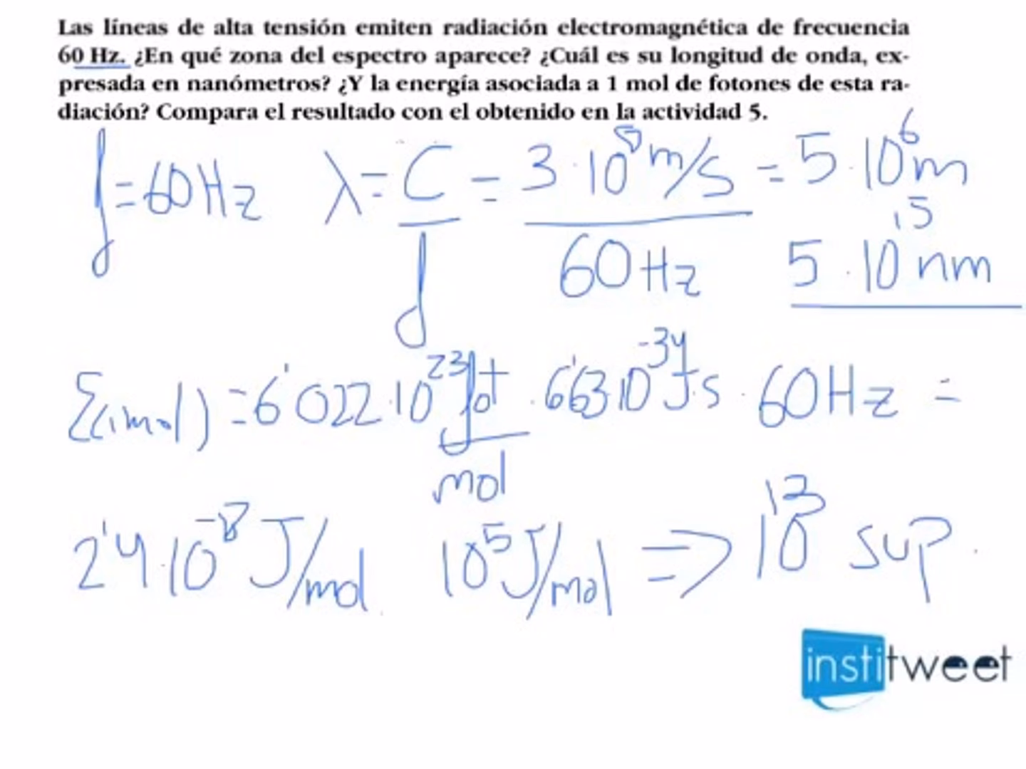 ¿Cómo se encuentra la longitud de onda del espectro visible?