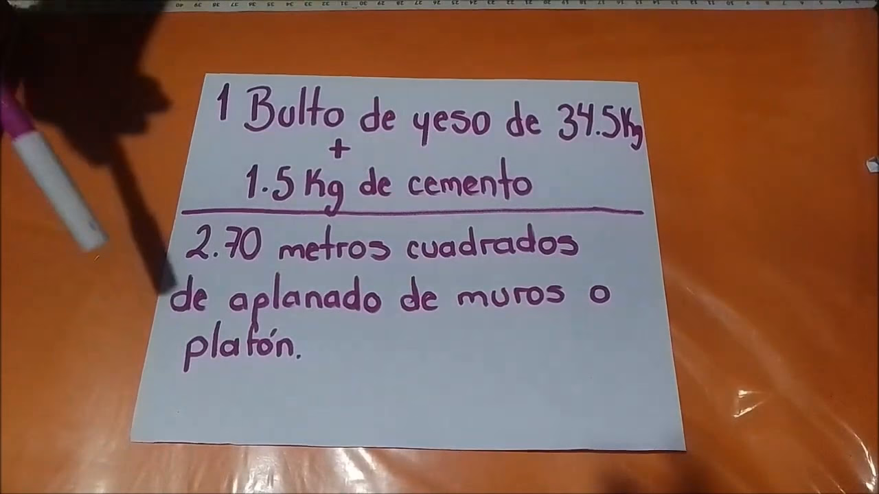 ¿Cuáles son las proporciones para hacer yeso?