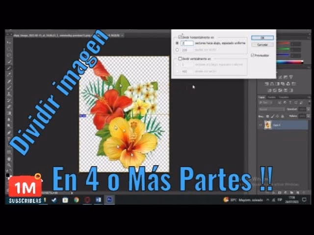 ¿Cómo dividir la hoja en Photoshop?