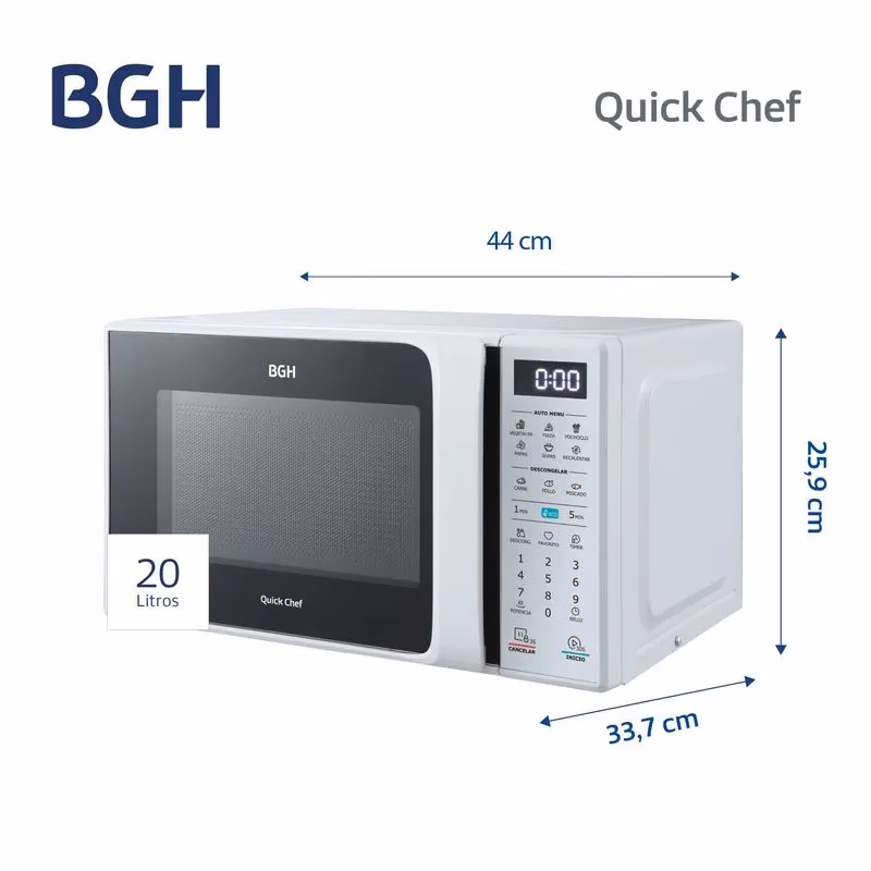 ¿Cómo puedo saber cuál es la potencia de mi microondas?