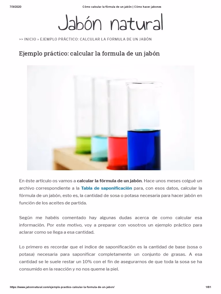 ¿Cuánto aceite se necesita para hacer un jabón?