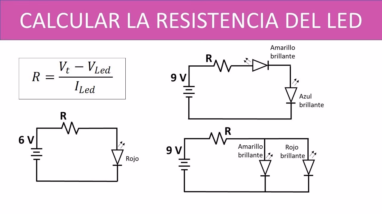 ¿Qué resistencia hay que poner a un LED para 12 V?