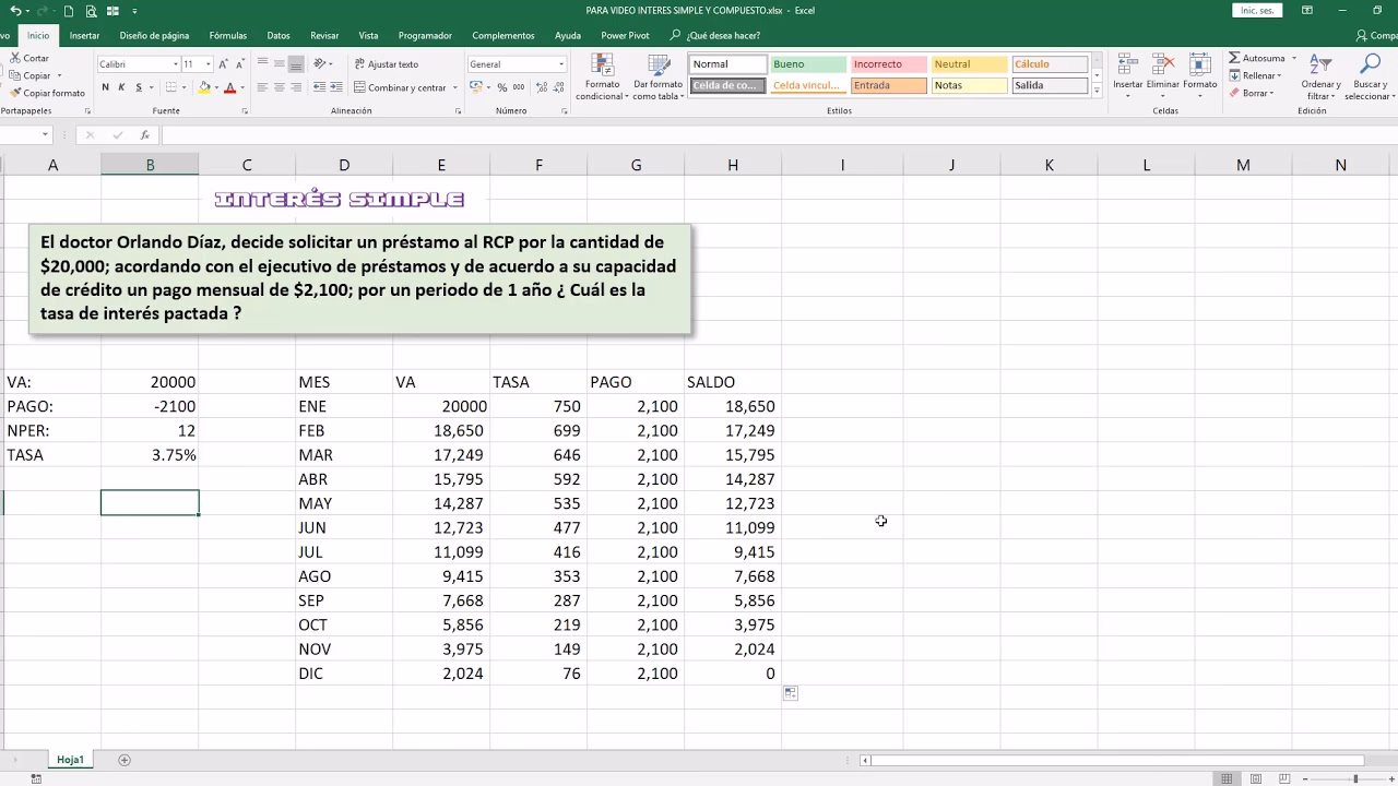 ¿Cómo calcular la tasa de interés simple fórmula?