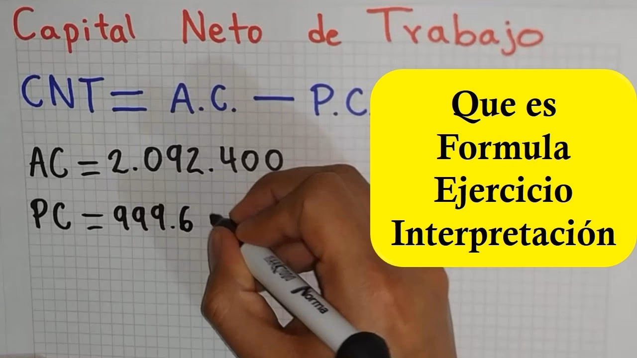 ¿Cuál es la fórmula para determinar el capital de trabajo?