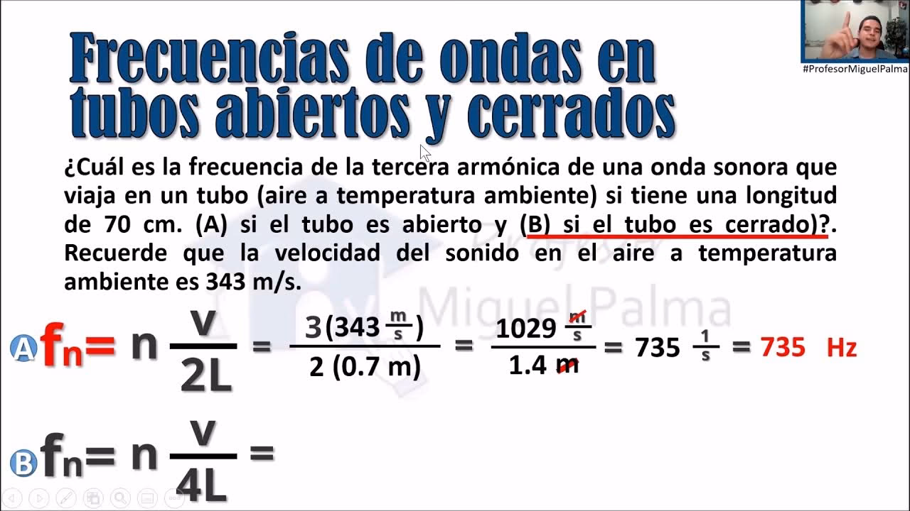 ¿Cuál es la velocidad del sonido en un tubo?