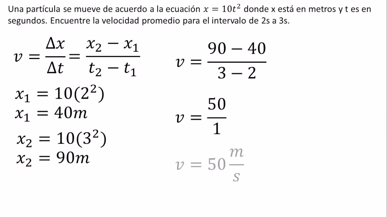 ¿Cómo se calcula la velocidad media en cada intervalo de tiempo?