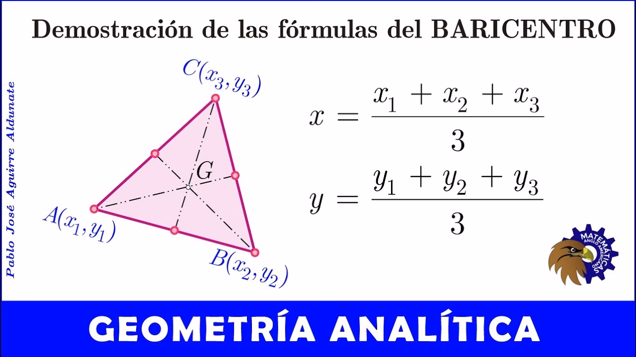 ¿Cómo se encuentra el baricentro?