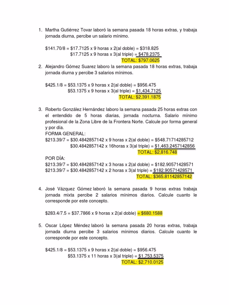 ¿Cómo se calculan las horas extras nocturnas?