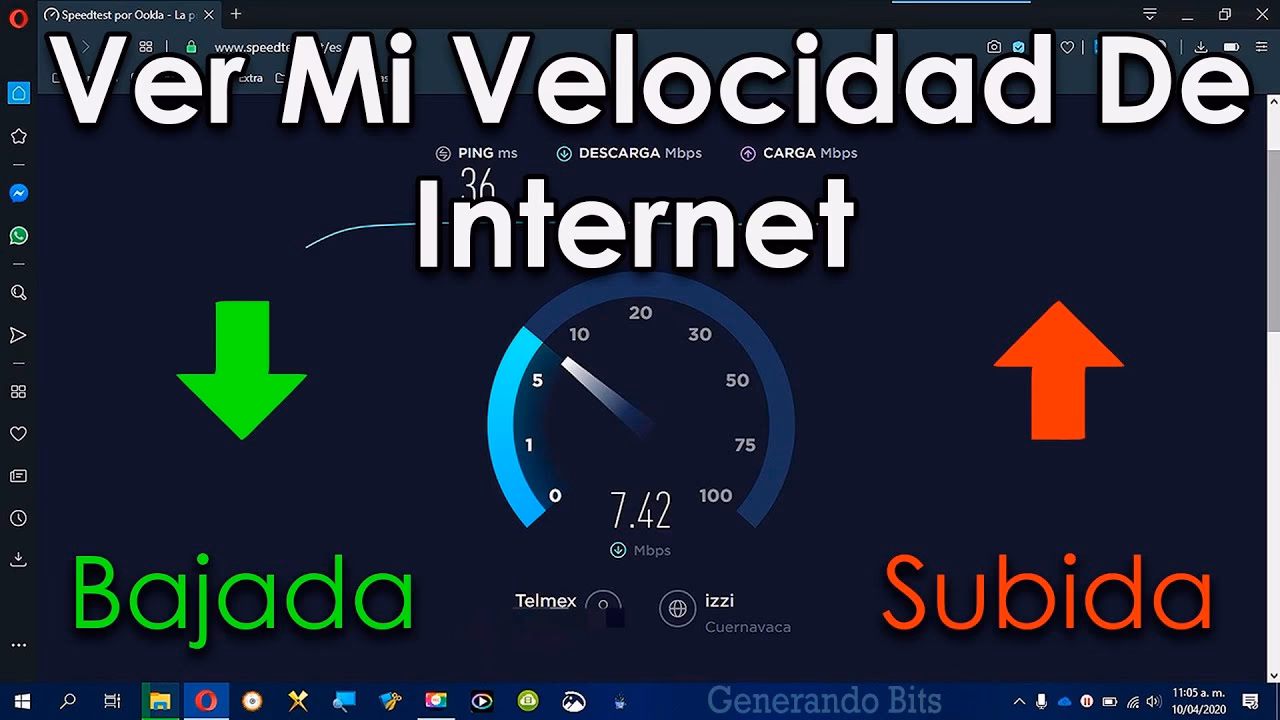 ¿Cómo calculo la velocidad de subida de mi Internet?