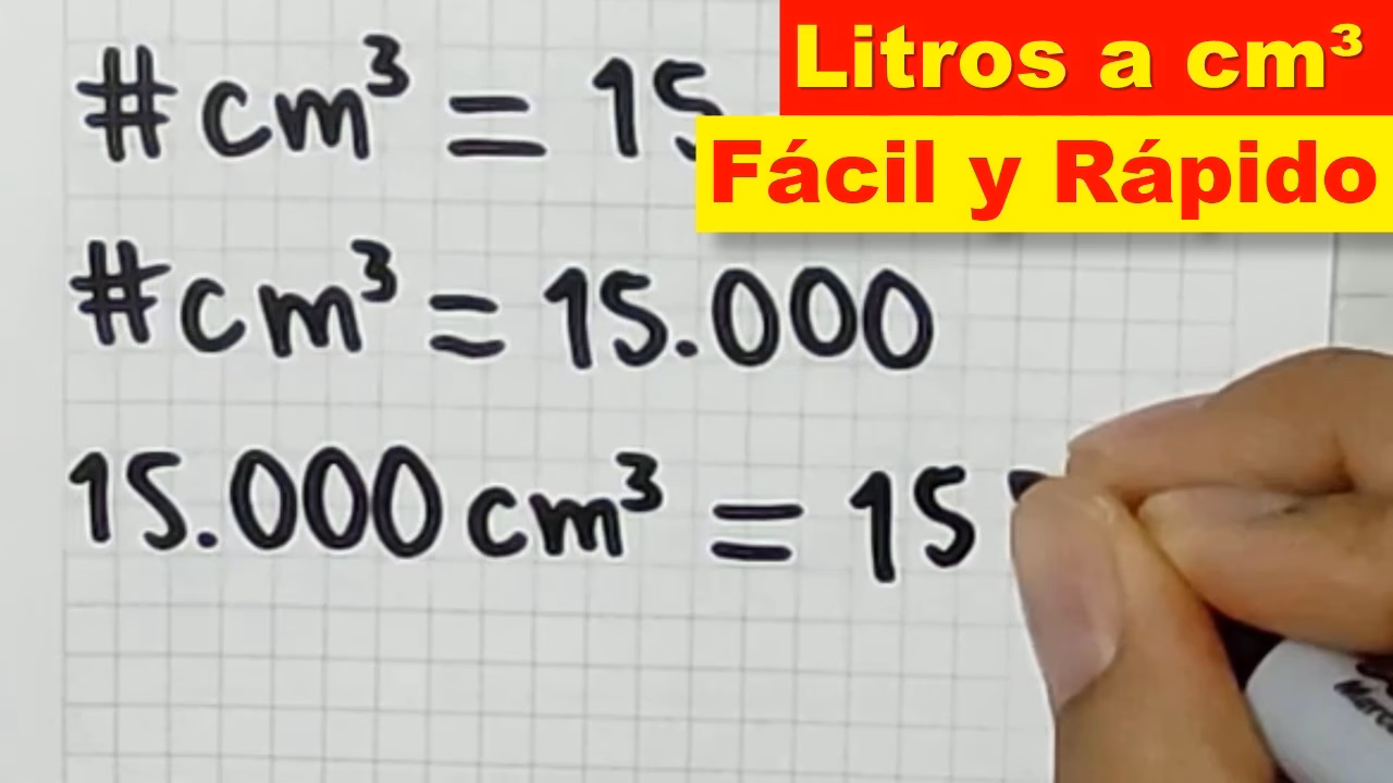 ¿Cómo puedo calcular litros en centímetros cúbicos?