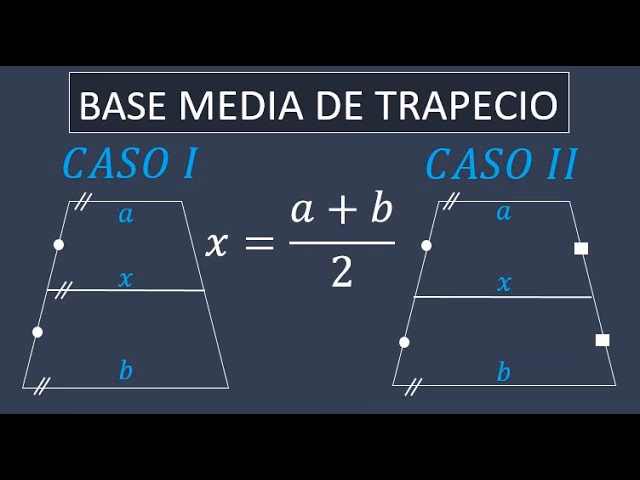 ¿Cómo se calcula la longitud de la base media?